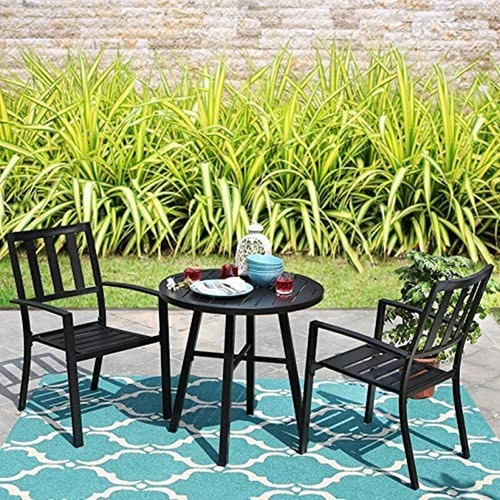 4er Set Stapelstuhl Gartenstuhl Terrassenstuhl Metallstühle Gartenmöbel DE - Bild 9 von 11