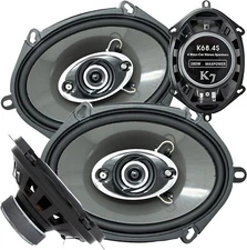 4x AUDIOTEK 5x7" 6x8" 4-Way 380W Coaxial Car Speakers 1520W TOTAL POWER