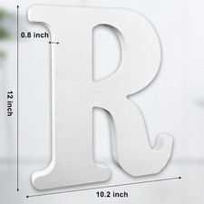 12 Inch White Big Wood Letters Unfinished Wooden Letters for Wall Decor Decor...