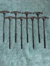 Set of 8 Vintage 70s Ludwig Bass Drum T Tension Rods - 6 1/8   6 13/16  Tip to