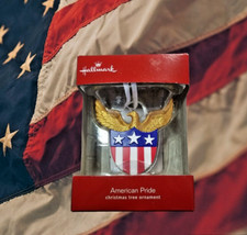 American Pride Hallmark Ornament Eagle  Flag Patriotic Stars  Stripes Hanging