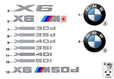 Genuine OE BMW E70 SUV Front Door 4.8i Emblem Badge Logo Sign 51147163887