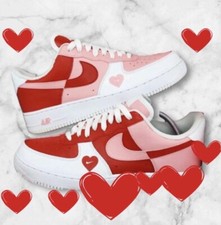 Nike Court Borough Recraft Hand Painted Pink And Red Shoes Toddler Size 3 Youth