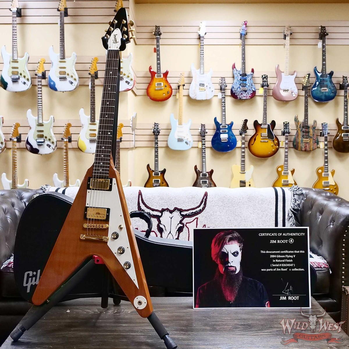 Jim Root Collection 2004 Gibson Flying V Mahogany Natural 7.70 LBS