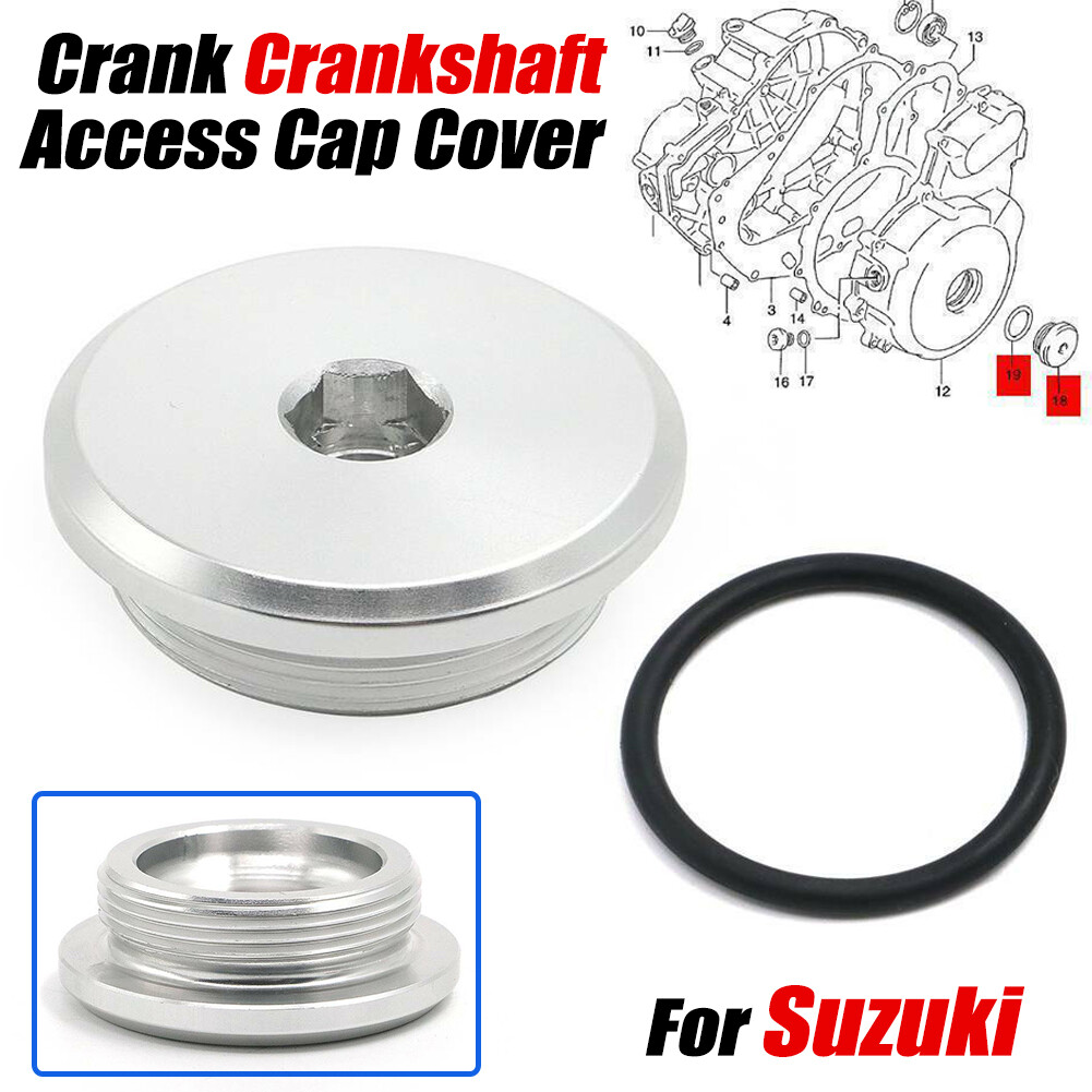 Crank Crankshaft Access Cap Cover For Suzuki DR250 350 650 DRZ400