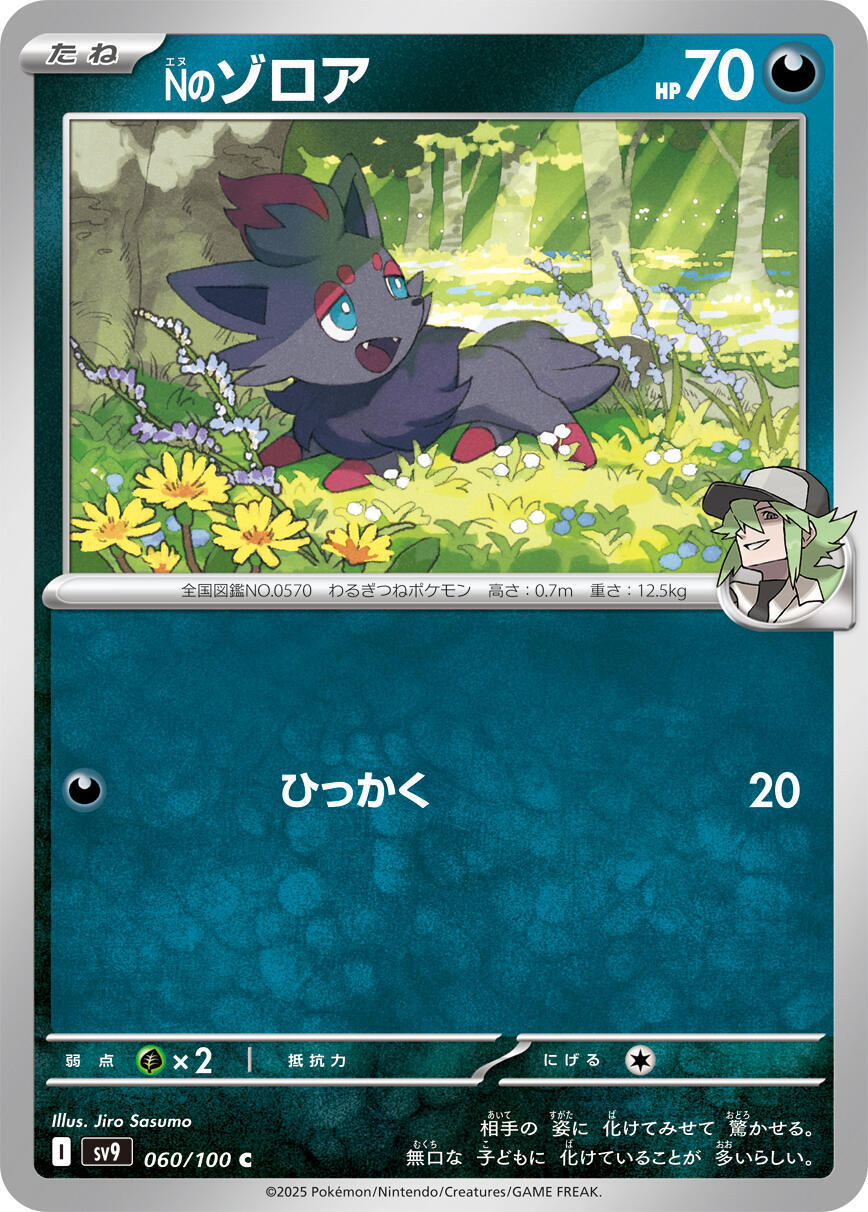N's Zorua 060/100 Sv9: Battle Partners Regular (Japanese)