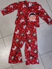 Elff On The Shelf Christmas Pajama Set 2 Piece Red Flannel 2T Toddler Boys