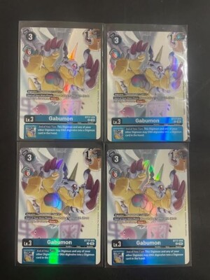 DIGIMON TCG 4x GABUMON BT17-019 Set PB19 PB-19 - ENG ENGLISH READY TO SHIP