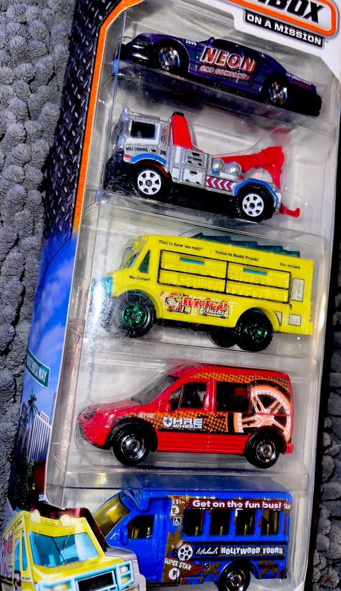Matchbox 20 MBX Rescue Recue 5-Pack Cab/ Food Truck /Tow Truck