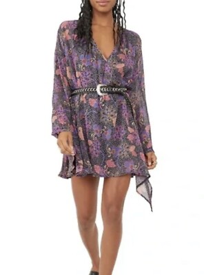 glitzy mini dress FINAL SALE!! Abstract Tie Waist Mini Dress Medium