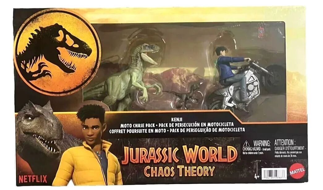 Jurassic World Chaos Theory Kenji Moto Chase Pack Mattel Figure New Toy Gift 4+