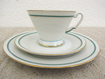 Kgl. priv. Tettau Porzellan Art Déco Kaffeegedeck 3-teilig 5x verfügbar