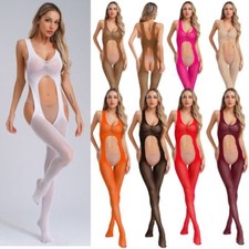 Women Jumpsuit One Piece Bodysuit Footed Bodystocking Tights Clubwear Lingerie