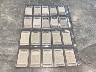 10 sets of vintage cigarette cards.