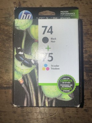 Genuine HP 74 75 Ink Cartridge Combo-for HP C4580 C5580 Printer-OEM INK-Expired