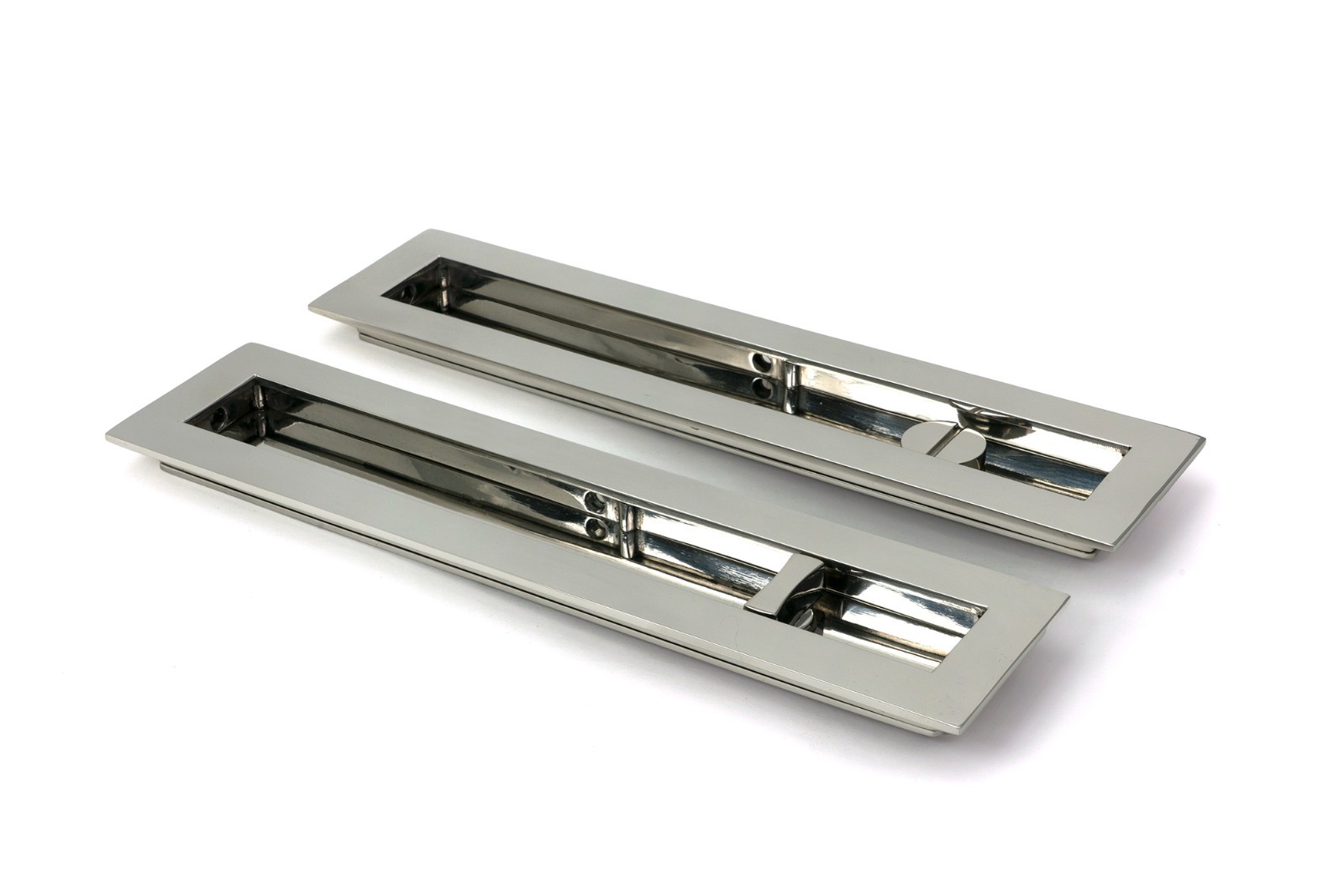 From The Anvil 52503 Polished SS 250mm Plain Rectangular Pull Privacy Set