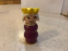 Fisher Price Little People Vintage 993 Castle PURPLE QUEEN Wood Body