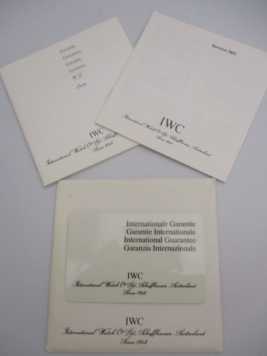 Rare IWC Watch & Chronograph Guarantee & Service Books + Open Guarantee Card - Afbeelding 6 van 6