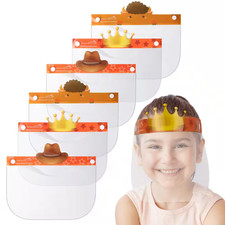 Kids Clear Disposable Face Shield with Elastic Headband - Assorted Characters 6