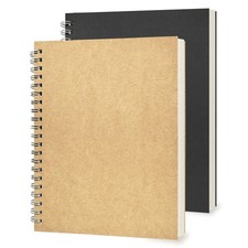 Ykimok 2Pack College Ruled Wirebound Spiral Notebook, Black, Yellow