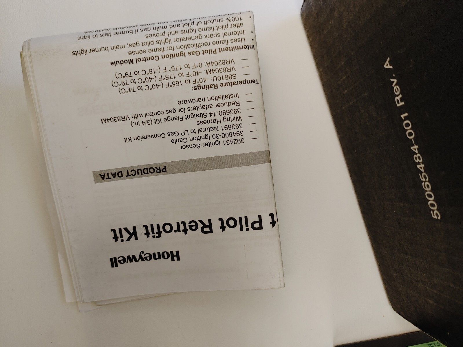 HONEYWELL Y8610U6006 UNIVERSAL INTERMITTENT PILOT IGNITION CONVERSION KIT