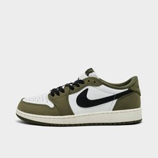 GS Air Jordan Retro 1 Low OG Medium Olive/Black/Summit White/Sail HQ6999 200