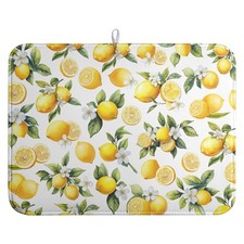 Lemon Dish Drying Mat Spring Summer Kitchen Dish Drying Pad Absorbent Drying ...