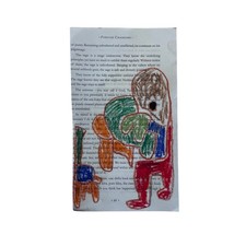 Unique Handmade Drawing on Book Page Forever Changing Meditation Zen
