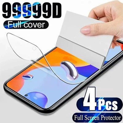 4pcs Full Cover Hydrogel Film For Redmi Screen Protector