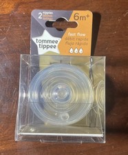 Tommee Tippee Closer to Nature Baby Bottle Clear Nipples Fast Flow 6M  2 Count