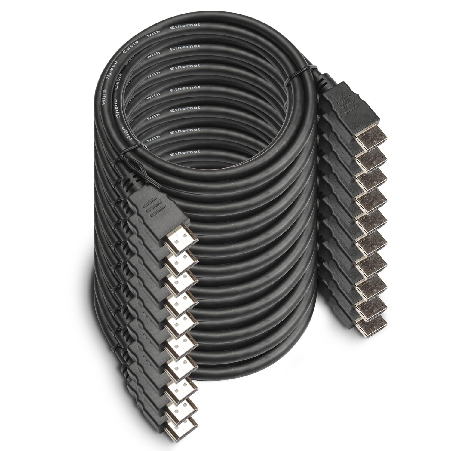 6FT HDMI Cable 10-Pack – High-Speed HDMI Cable for 4K, 3D, Ethernet, ARC, and...