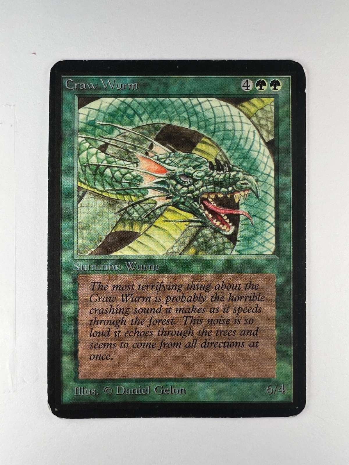 MTG Magic the Gathering Alpha Craw Wurm MP/HP