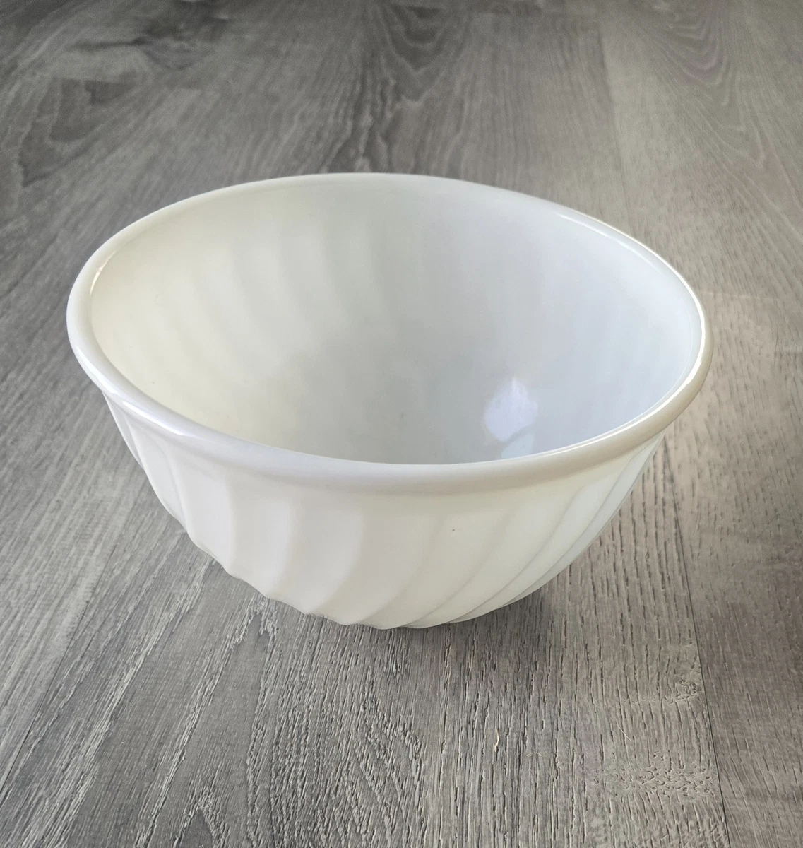 Fire King White Swirl Mixing Bowl for sale | eBay