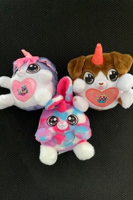 3 x Zuru Rainbocorns Plüschtiere neuwertig unbespielt 9cm