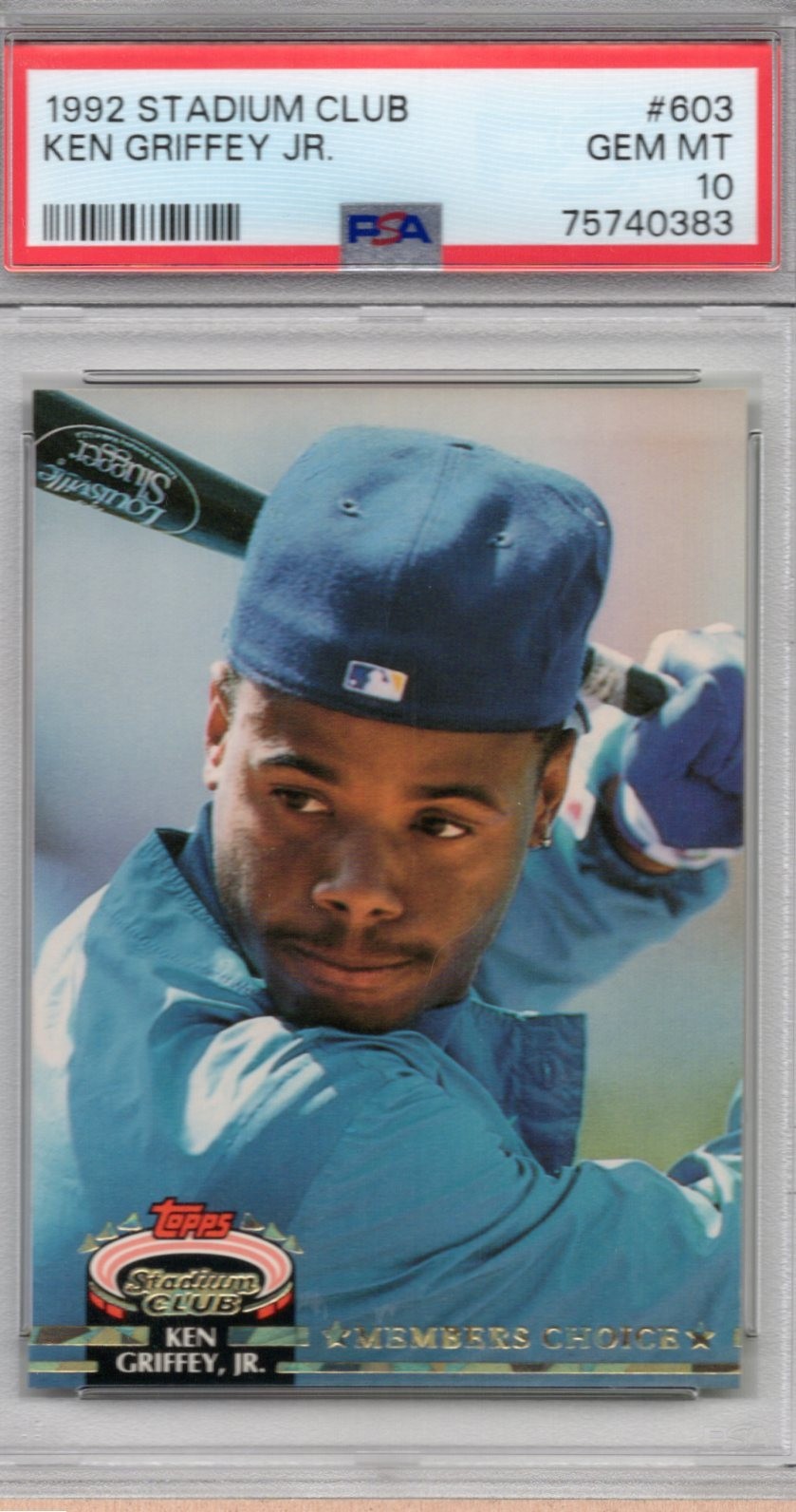 1992 Topps Stadium Club #603 - Ken Griffey Jr Members Choice PSA 10