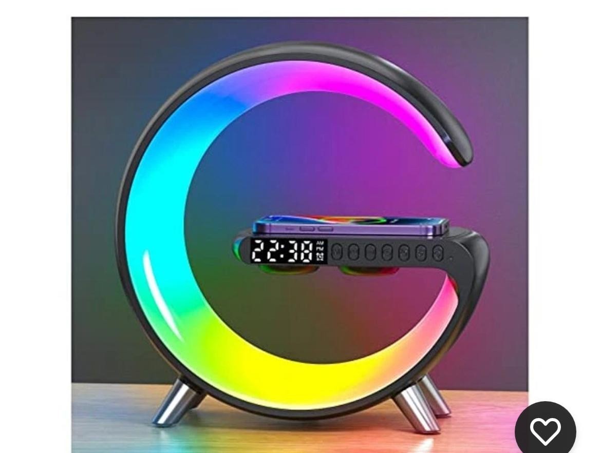 Smart LED Table Lamp, 4-in-1 Charger, Night Light, Alarm Clo