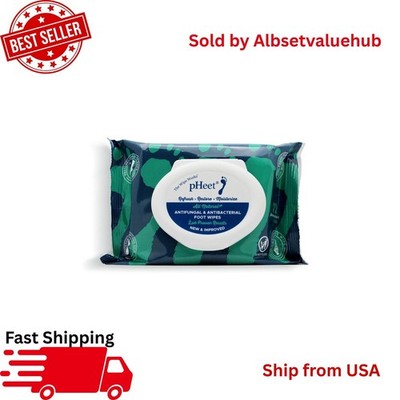 pHeet Wipes, Antifungal, Odor Reducer, Dry Feet Moisturizing Wipes, Foot Cleaner