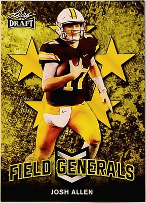 2018 Leaf Draft Field Generals Rookie Josh Allen RC #FG-03 BILLS