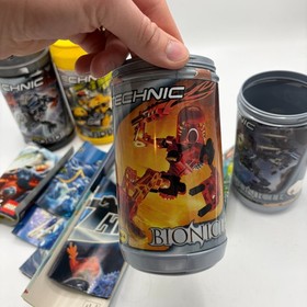 4 x Lego Bionicle Canister Lot + 5 manuals & posters - EMPTY no parts, Throwbots
