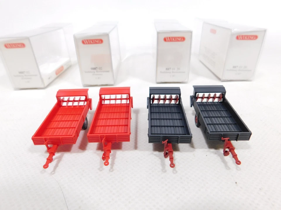 4X Wiking H0 1:87 Stalldung-Breitstreuer: 0887 02 + 887 01 20 TOP+Box #CZ481-0,5 - Immagine 4 di 4