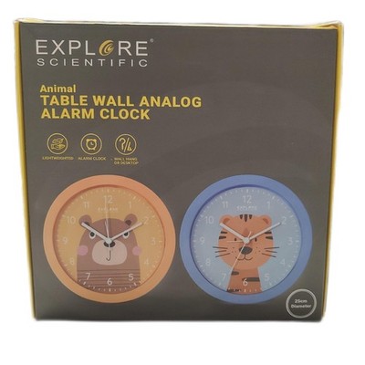 Explore Scientific Wanduhr Wecker Analog Orange Radios Audio Components