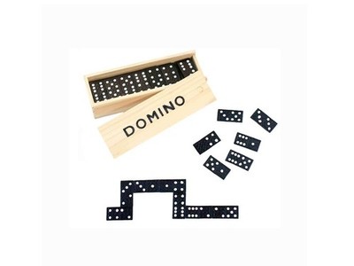 Domino Steine Dominospiel Dominosteine Gesellschaftsspiel 28 Steine Holzbox NEU
