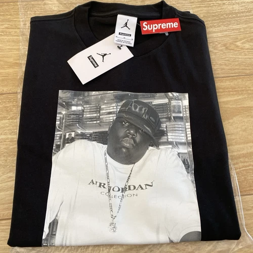 T shirt/t shirt noir Supreme x Nike Jordan x Biggie/Notorious BIG M