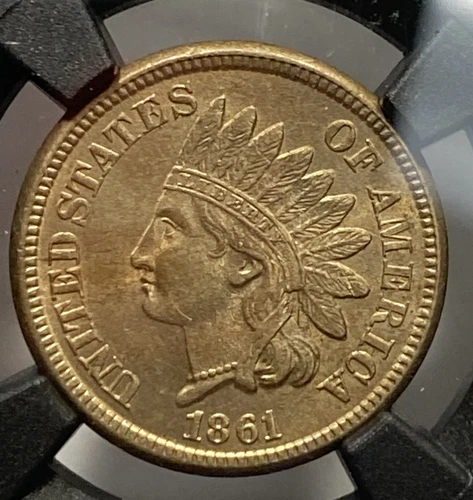 1861 1c Indian Head Cent NGC MS63 Vaultbox Series 9 Item 8786