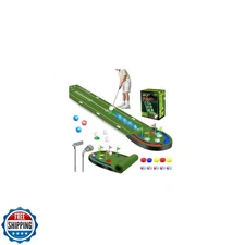 VATOS Golf Putting Mat Indoor for Kids - Golf Game Set with LED Balls, Glow H