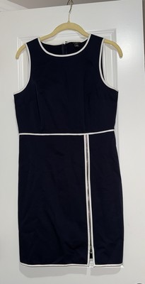 Ann Taylor Women's Sheath Dress Blue, Sleeveless, Scoop Neck, Size 6P