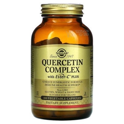 2 X Solgar, Quercetin Complex with Ester-C Plus, 100 Vegetable Capsules