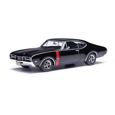 IXO 1968 Oldsmobile 442 W-30 - Ebony Black w/ Red Stripes 1:43 Scale