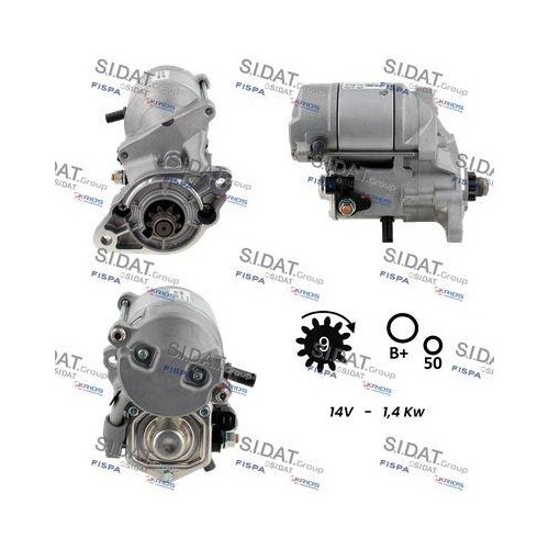 Démarreur Sidat S12DE0079 évite les pannes de moteur Kubota