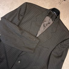 Brooks Brothers 1818 Men's Pinstripe Wool Suit 44R 39W Made in USA Super 110s